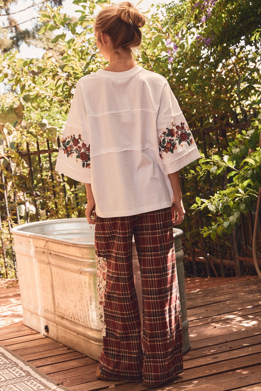 Cross-Stitch Blossom Top