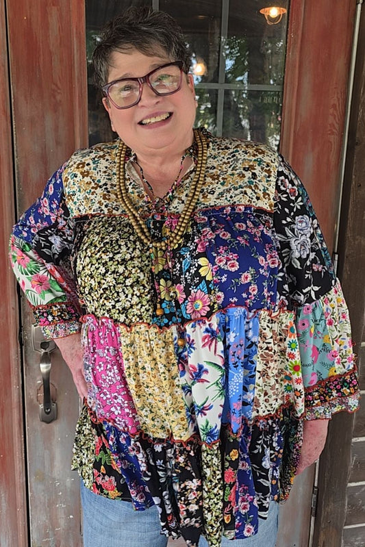 Prairie View Blush Patchwork Tunic