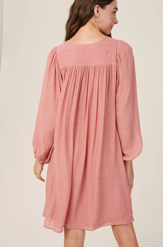 Blushing Flora Long Sleeve Dress