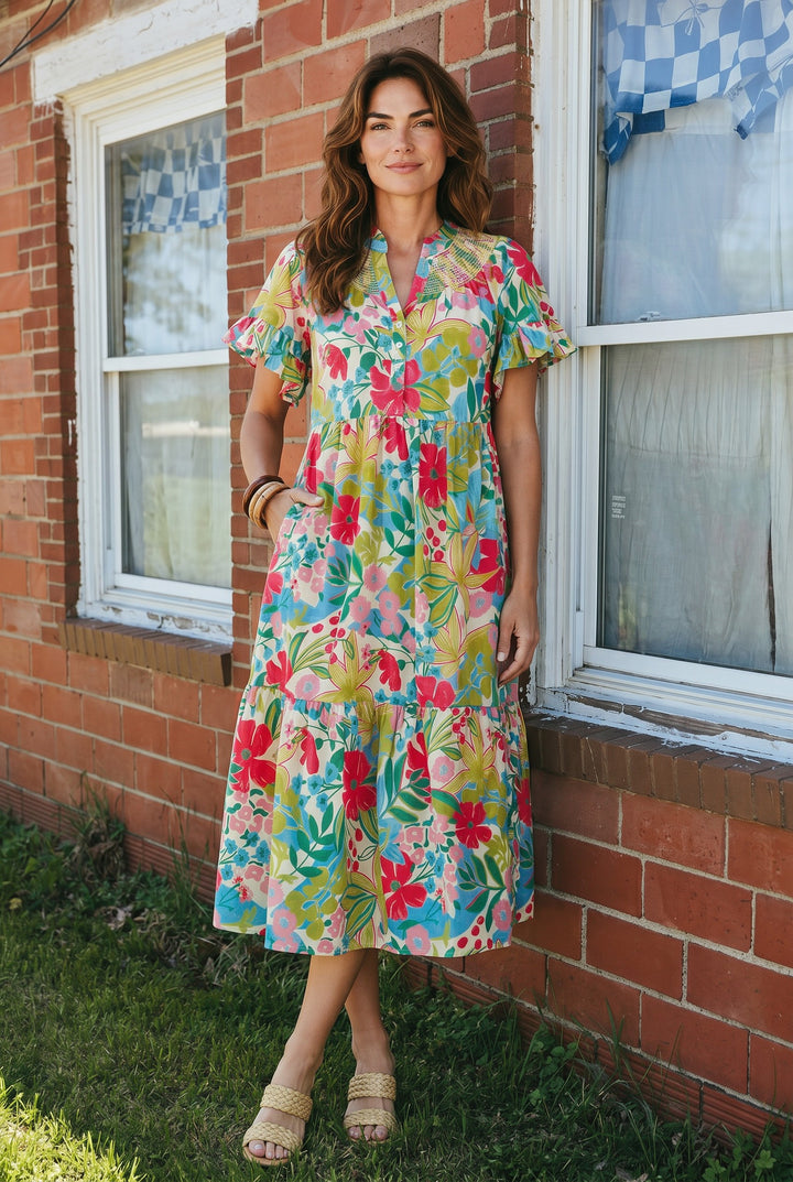 Bloom Burst Cotton Dress