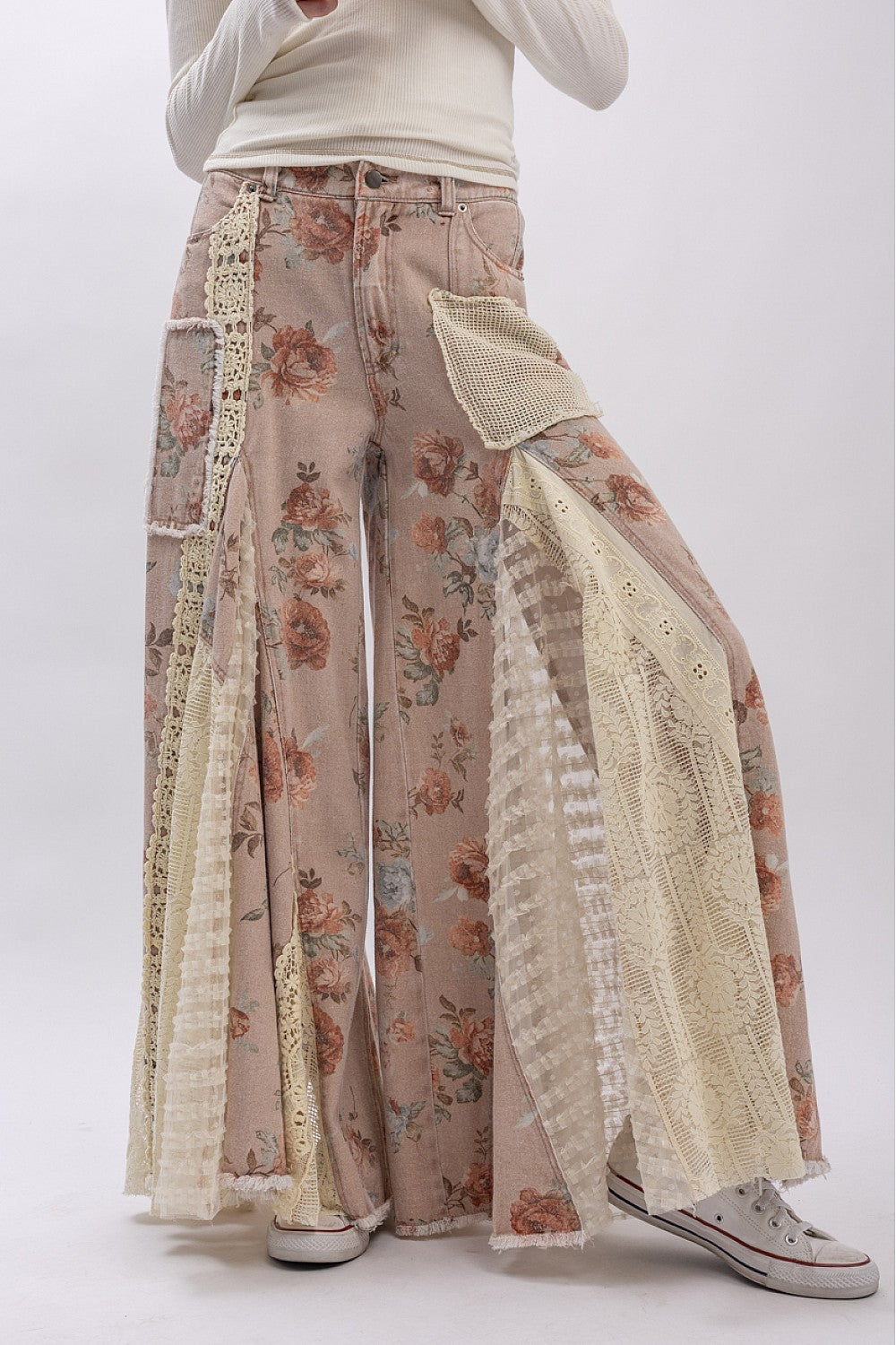 Petals And Lace Jeans