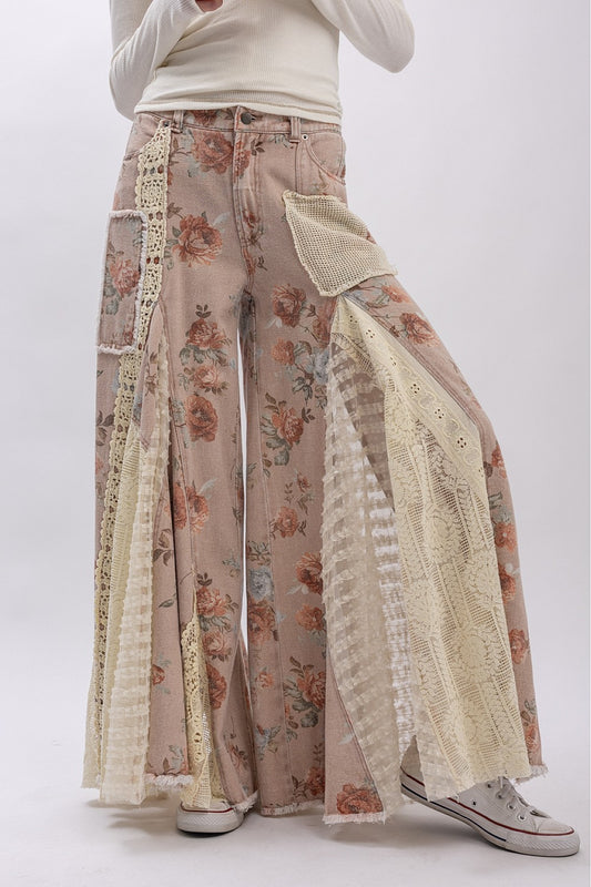 Petals And Lace Jeans