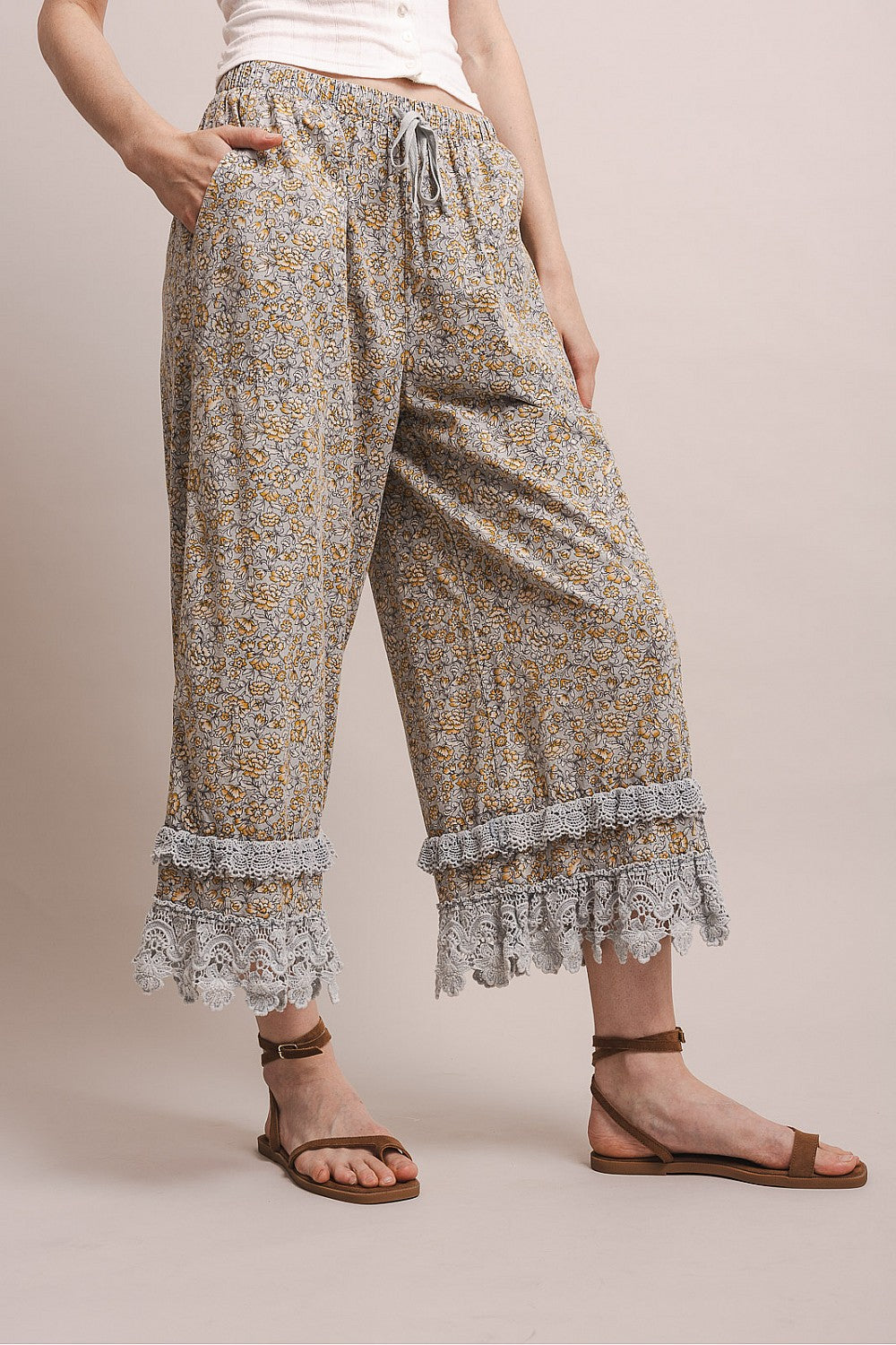 Gold Blossom Pants
