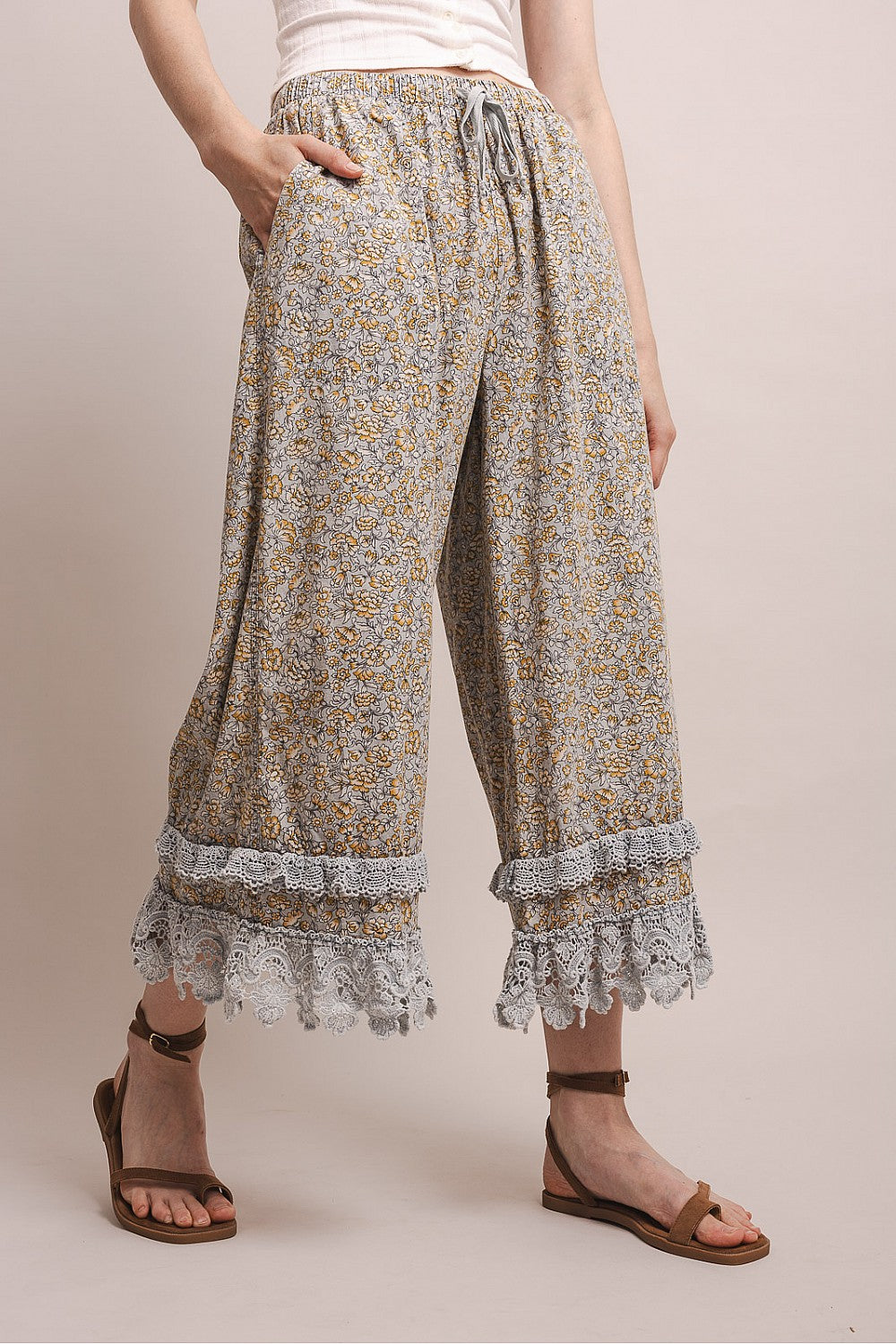 Gold Blossom Pants
