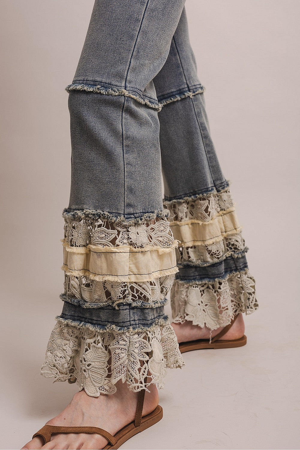 Gypsy Soul Lace Denim Pants