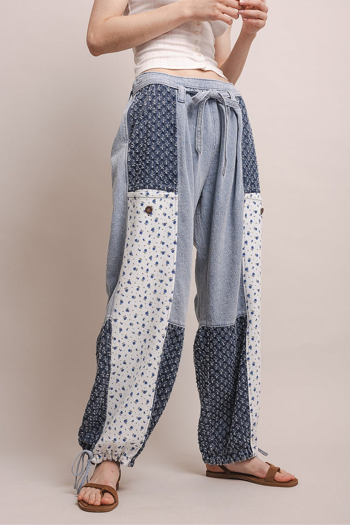 Blue Blossom Denim Pants