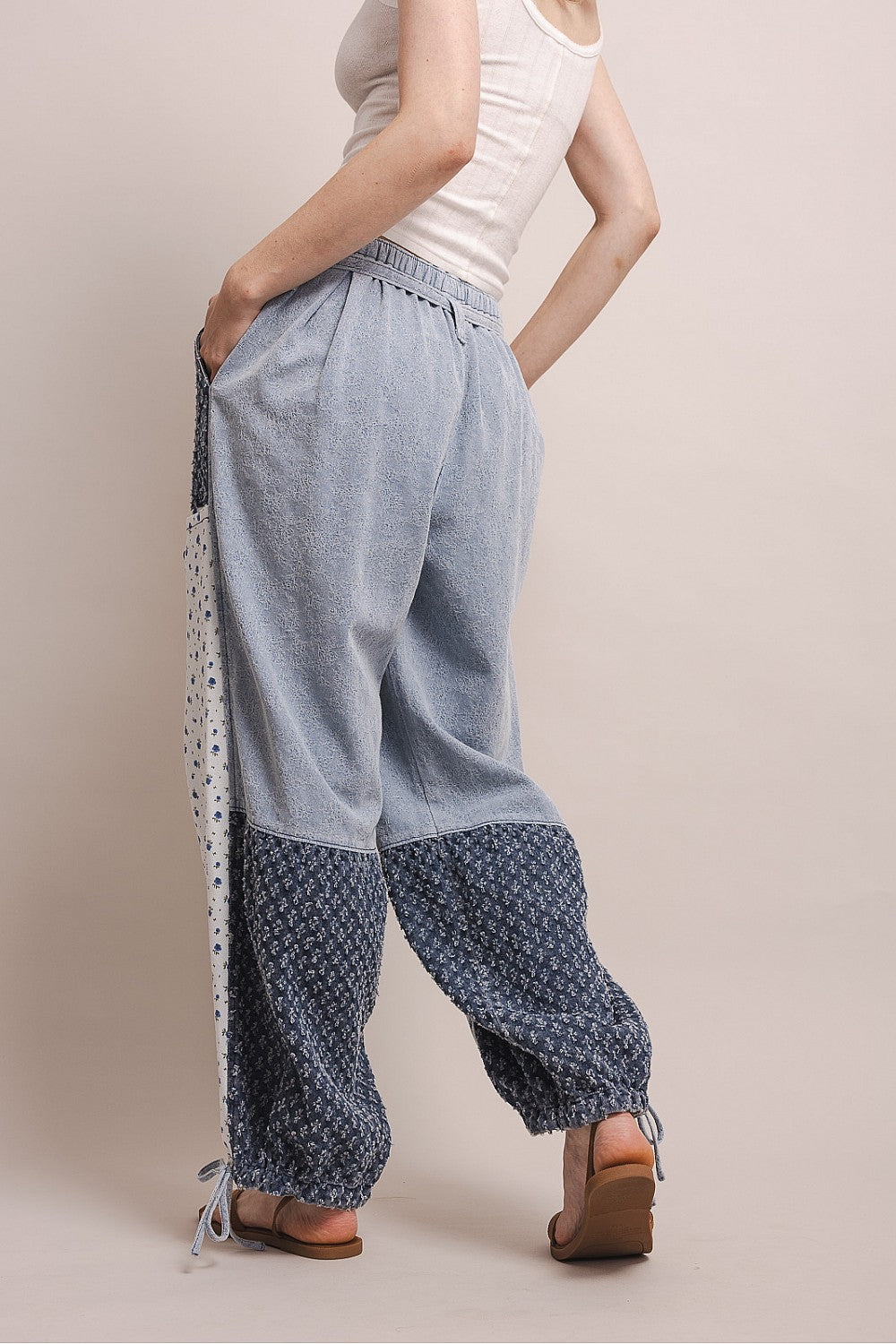 Blue Blossom Denim Pants