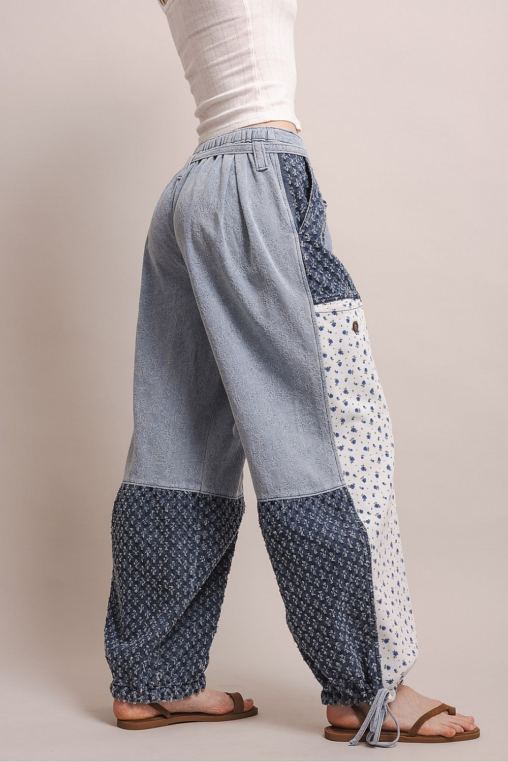 Blue Blossom Denim Pants