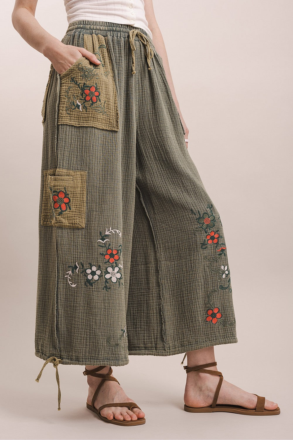 Forest Fern Cotton Pants