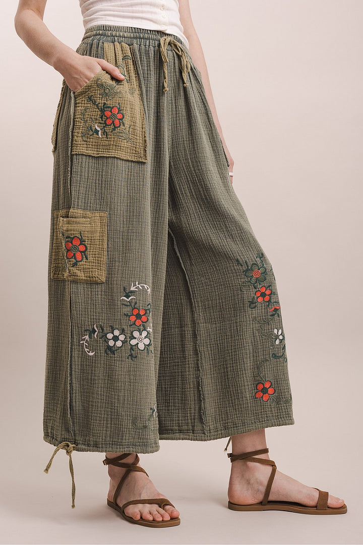 Forest Fern Cotton Pants