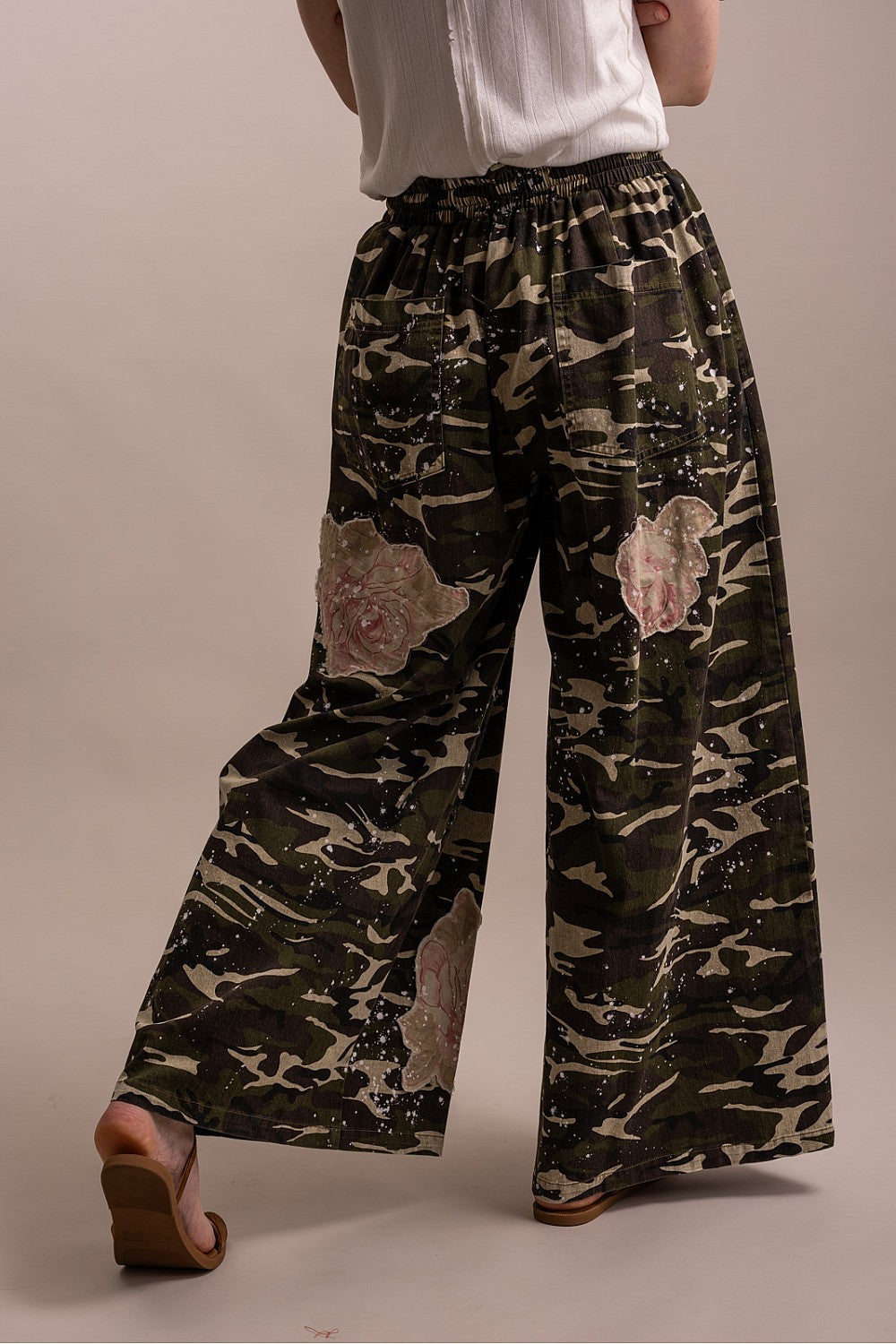 Rebel Rose Camo Cotton Pants