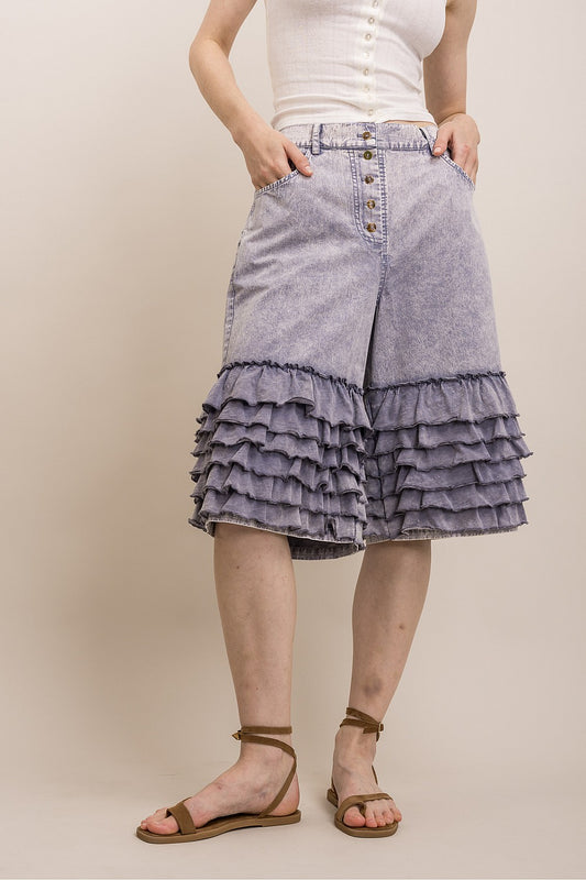 Carolina Dreamin' Ruffle Shorts