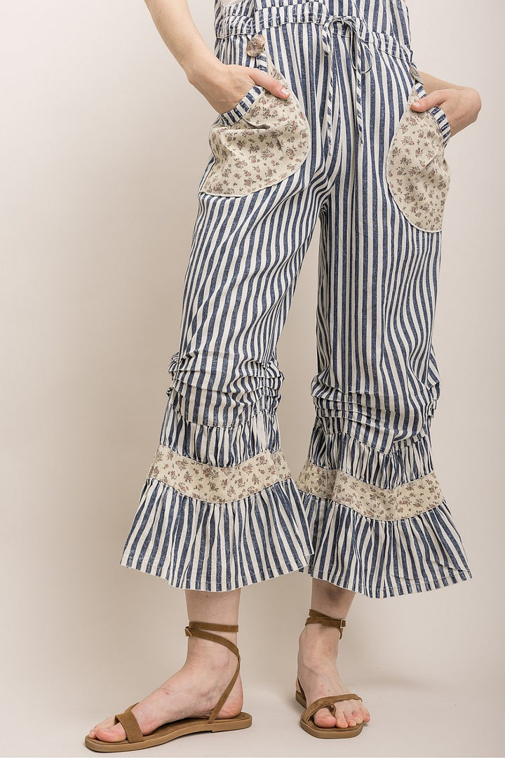 Ocean Breeze Ruffle Overalls