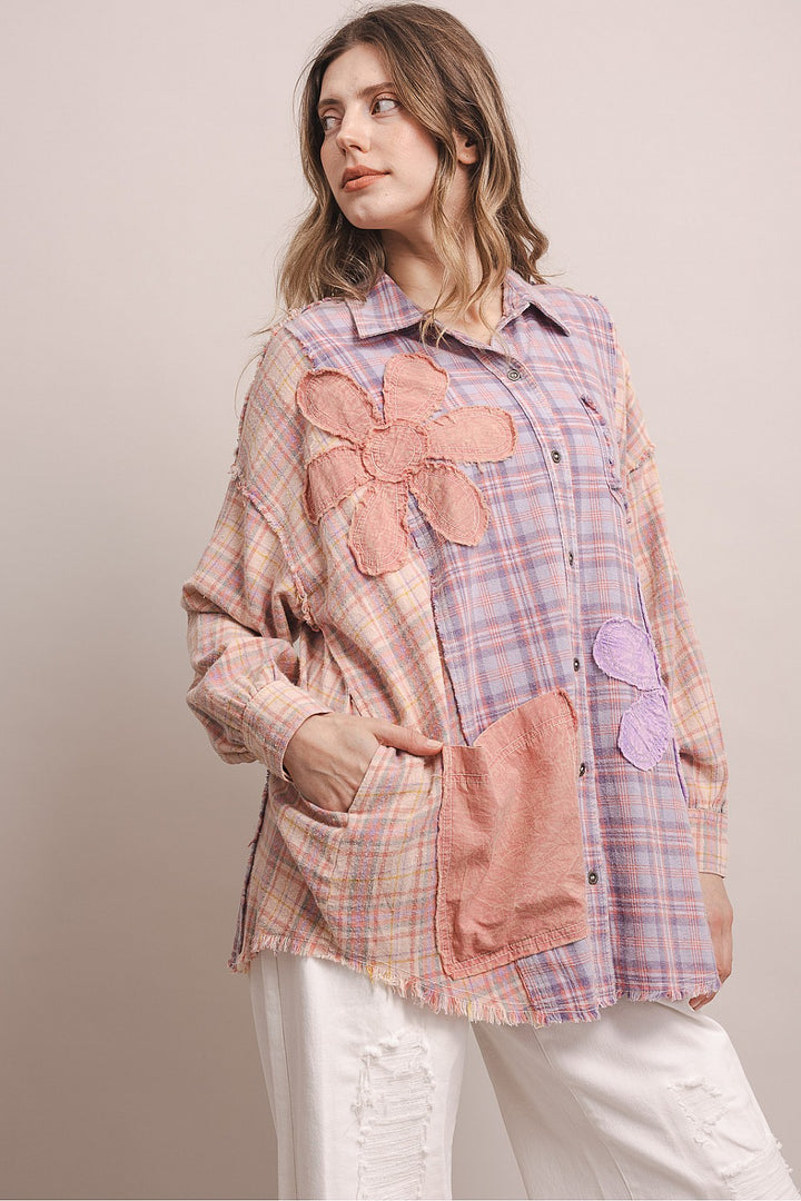 Plaid Daisy Cotton Blouse