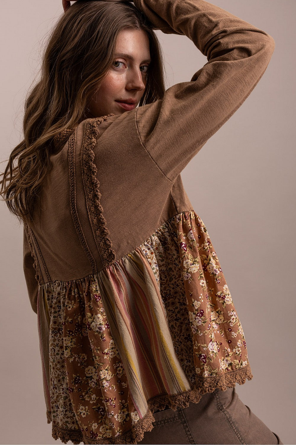 Chestnut Blossom Baby Doll Blouse