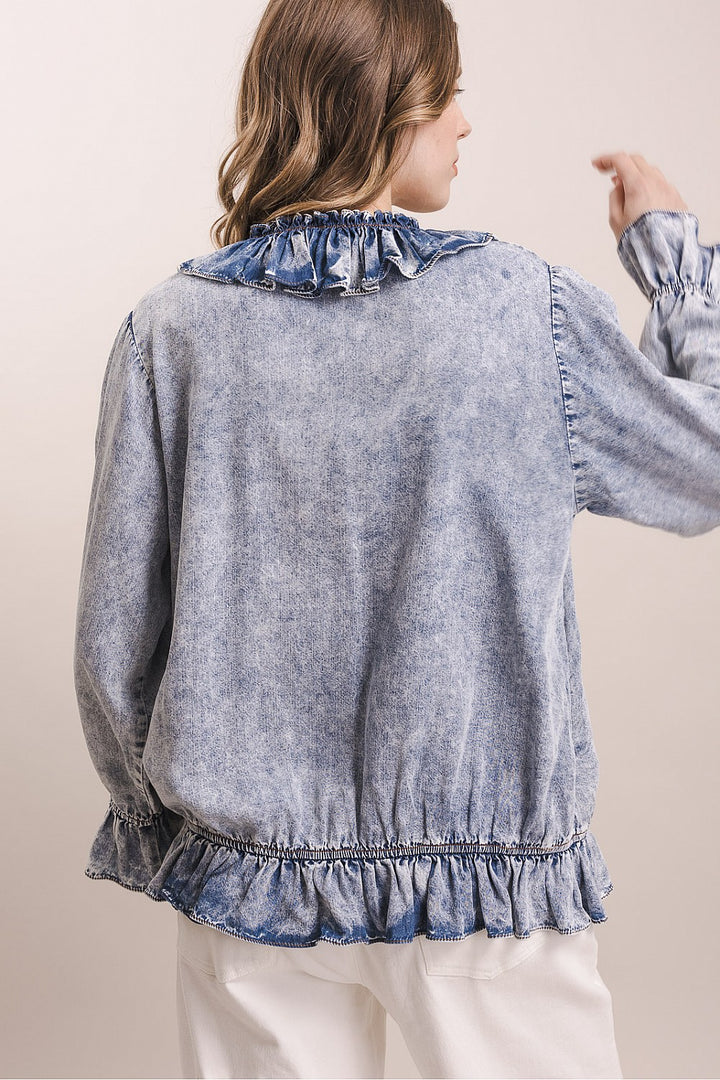 Whispering Willow Ruffle Blouse