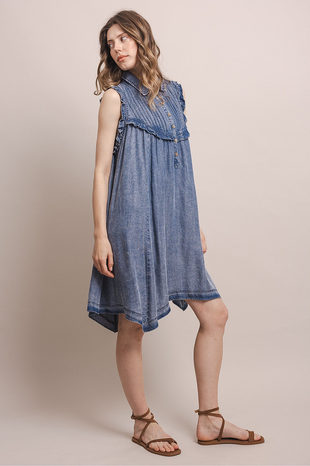 Whisper Blue Sleeveless Dress