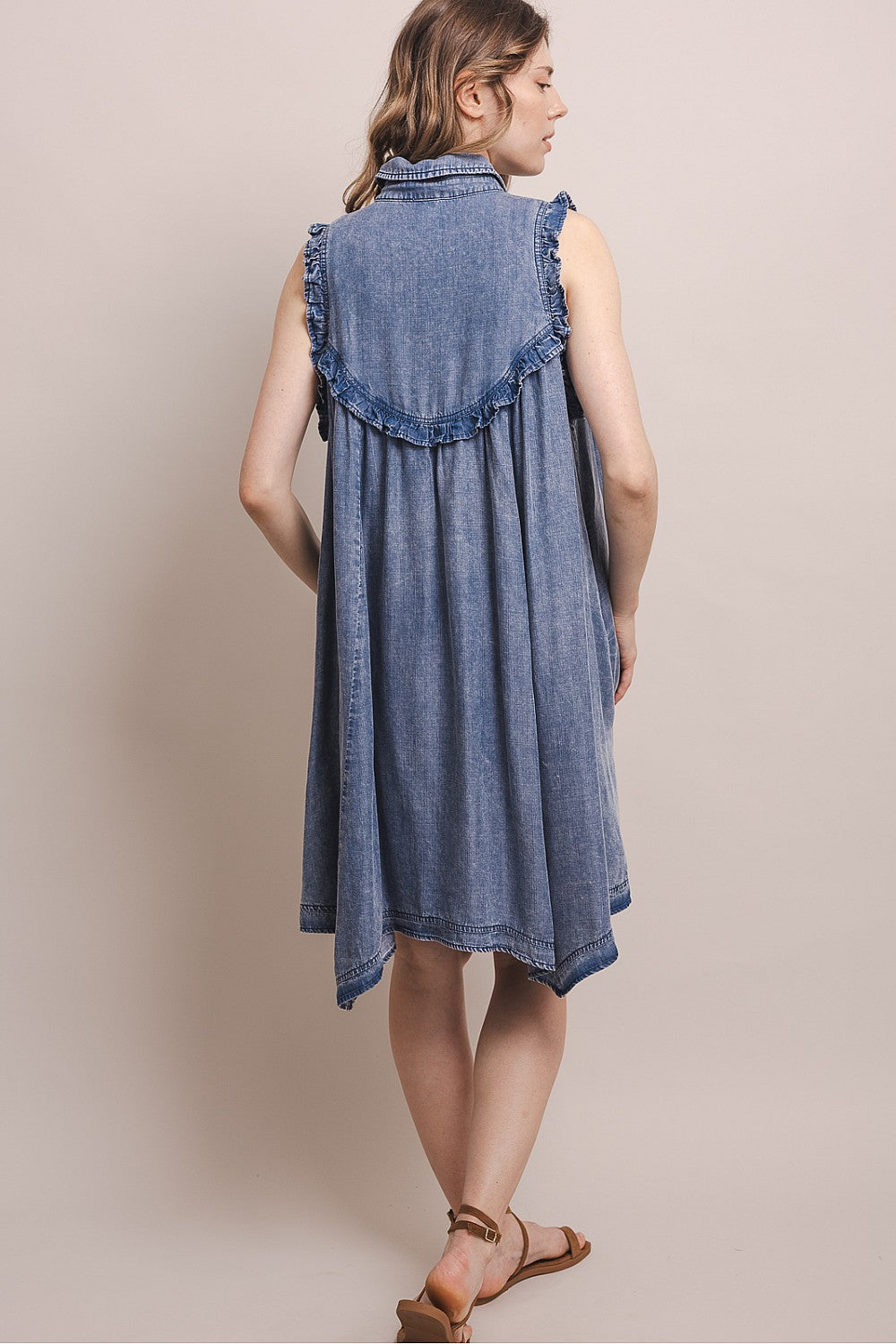 Whisper Blue Sleeveless Dress