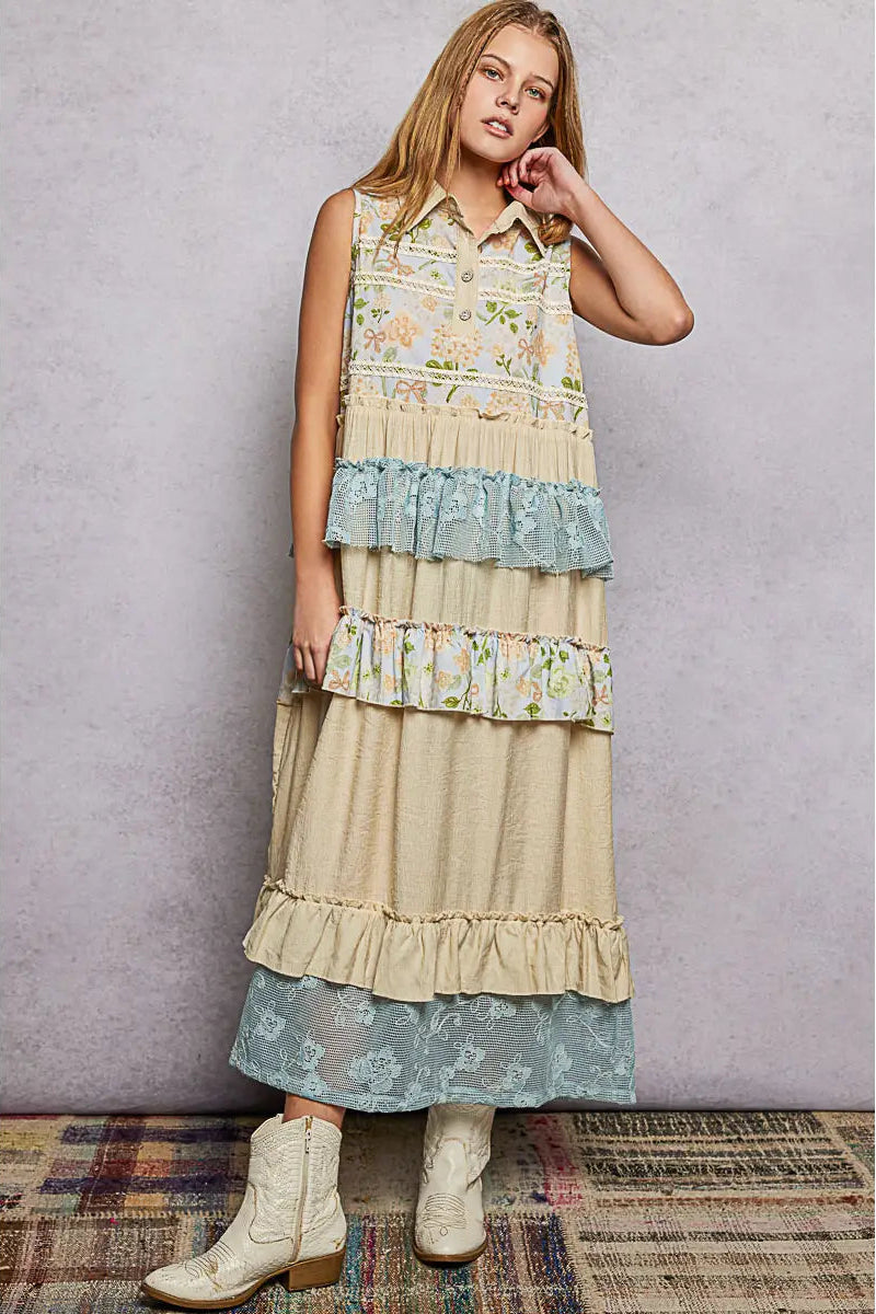 Buttercream And Bluebells Ruffle Dress – Farm Girls Fancy Frills