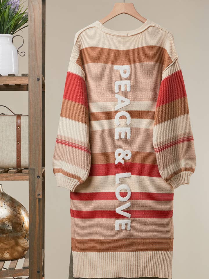 Peace &amp; Love Long Cardigan