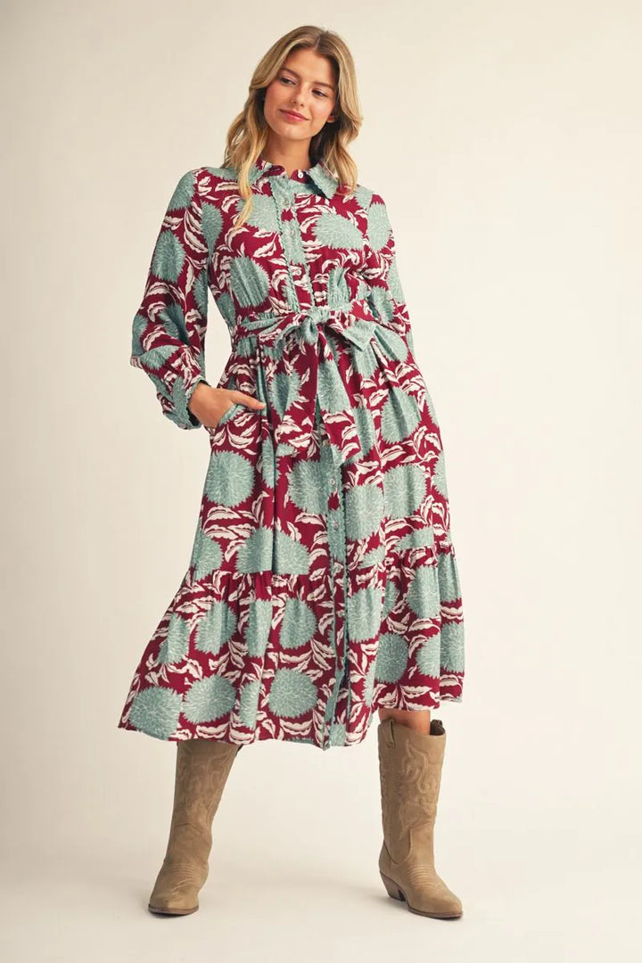 Bordeaux &amp; Sea Breeze Dress