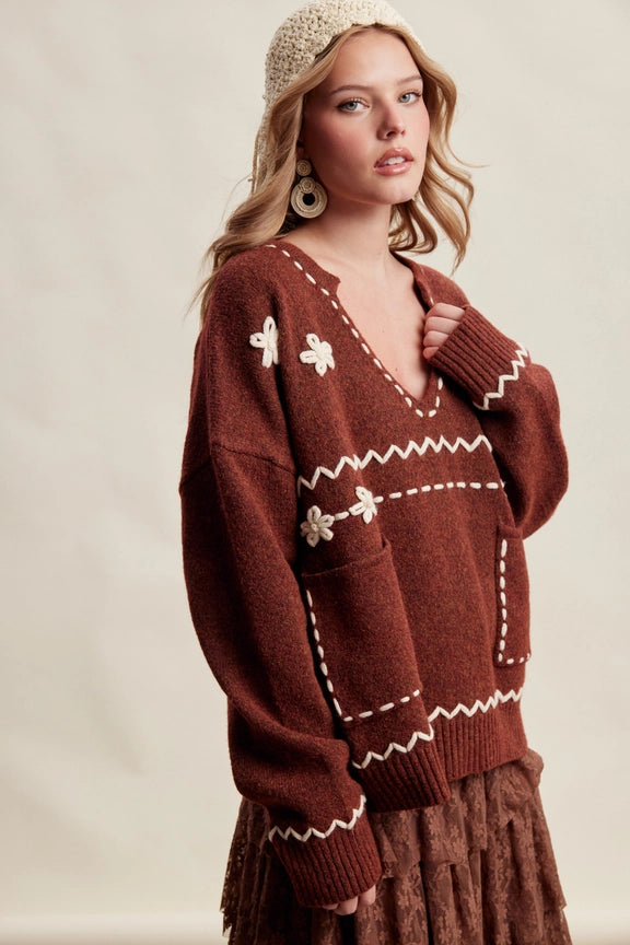 Ivory Thread Maple Knit Sweater