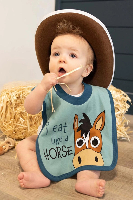 I Eat Like A Horse Baby Bib