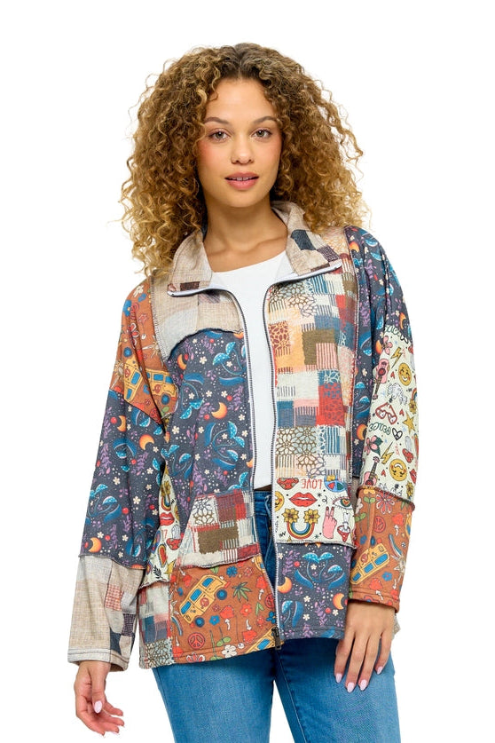 Peace, Love, & Patchwork Jacket