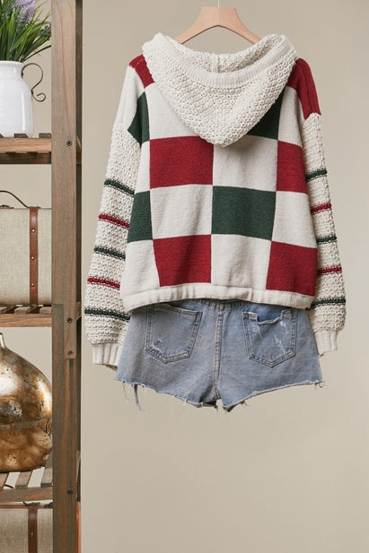 Yuletide Charm Hooded Sweater