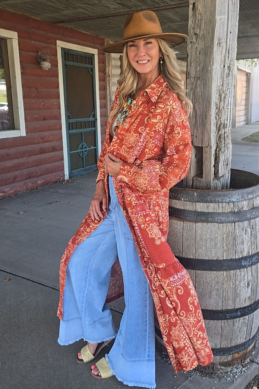 Saffron Meadow Maxi Dress/Duster