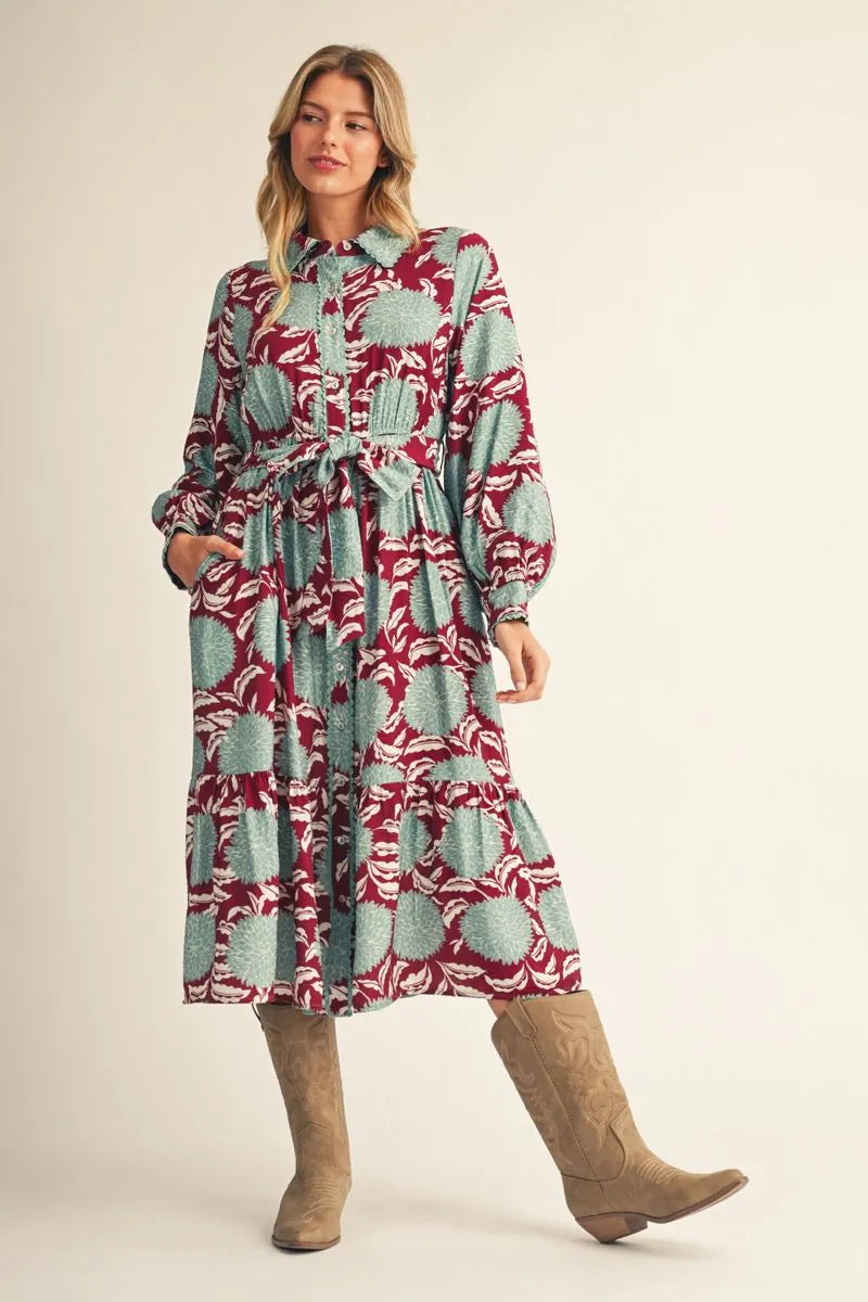 Bordeaux &amp; Sea Breeze Dress