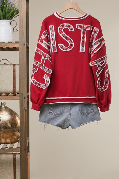 Christmas Cheer Cranberry Top