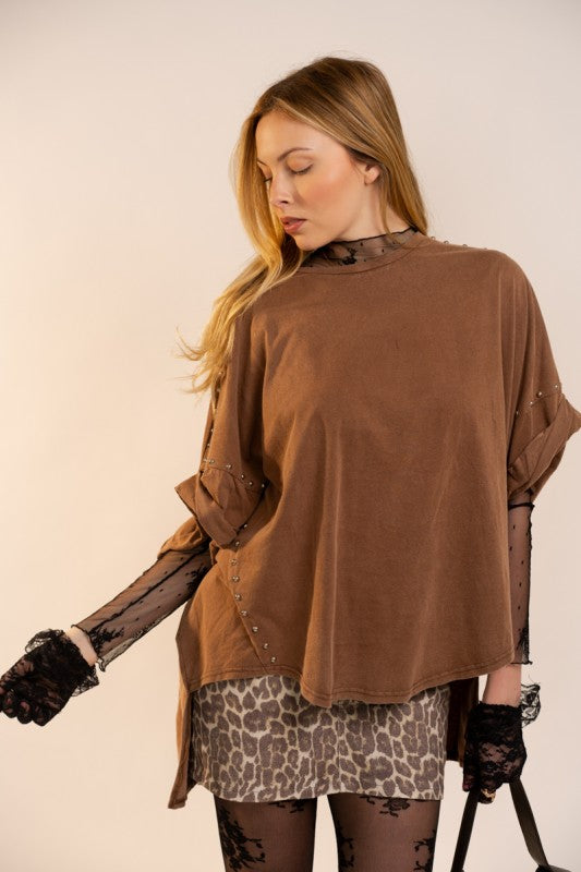 Casual Jazzy Caramel Top