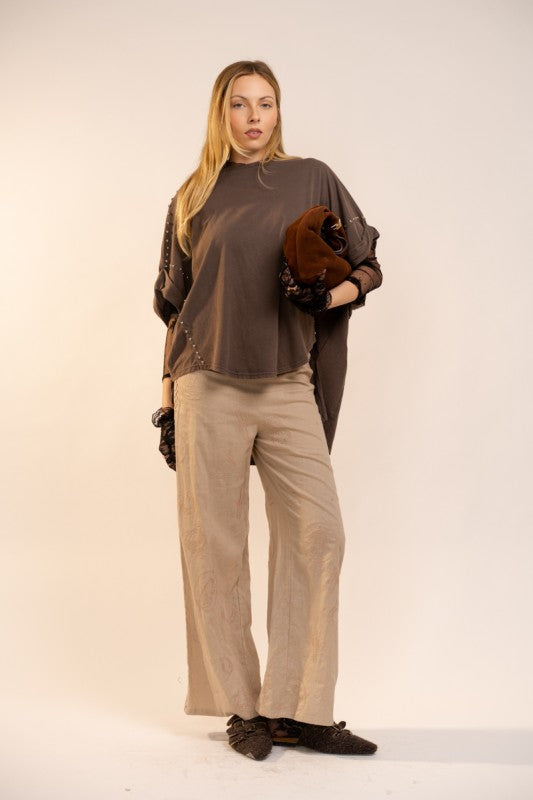Casual Jazzy Charcoal Top