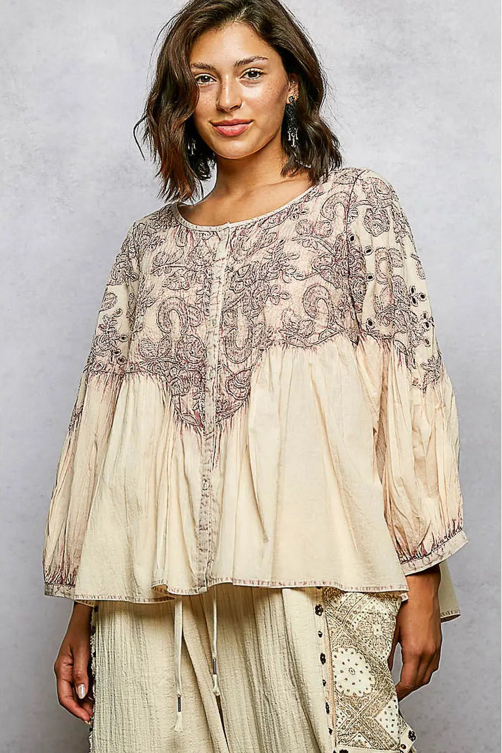 Copper Bloom Blush Top