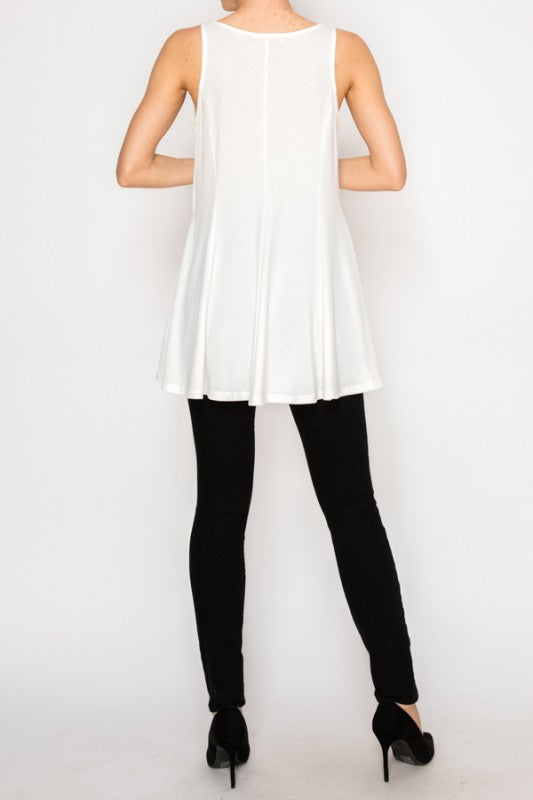 Country Charm Ivory Tunic Tank