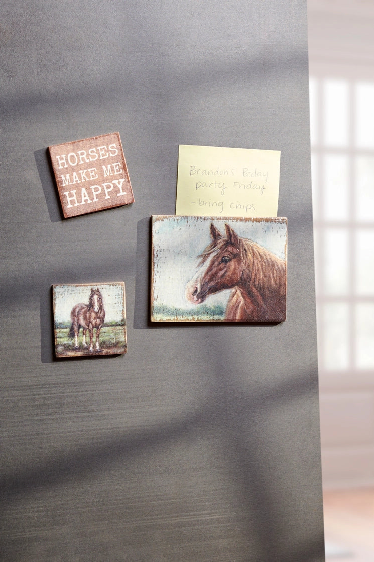 Horses Make Me Happy Magnet Set