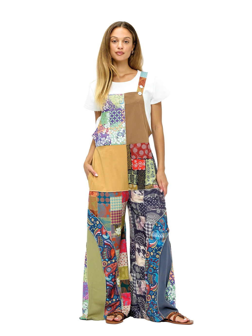 Boho Hippie Patchwork  Overalls