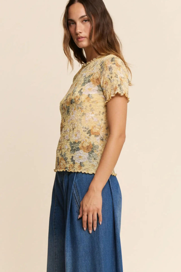 Sunshine Meadow Mesh Blouse