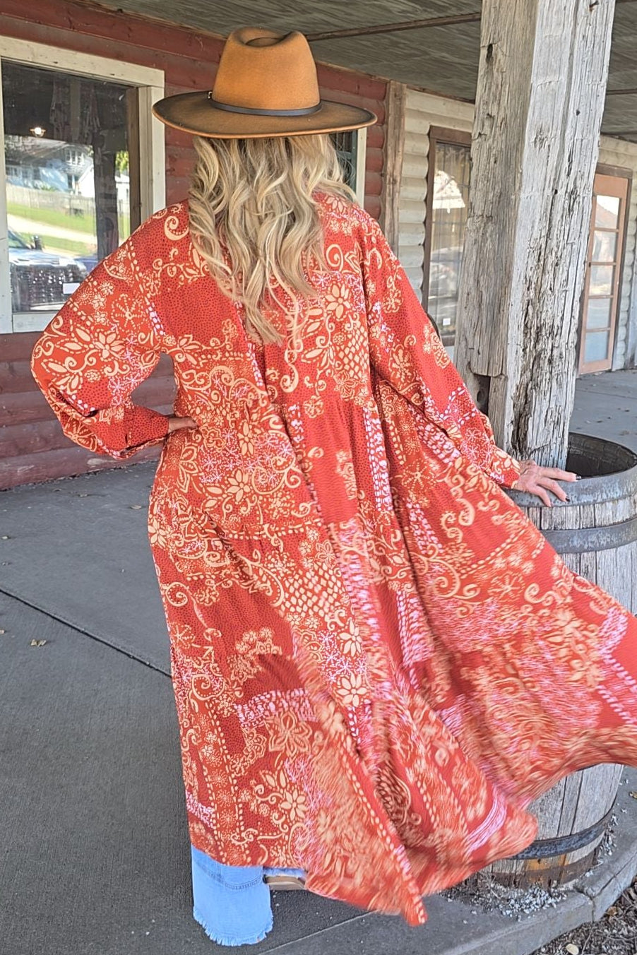 Saffron Meadow Maxi Dress/Duster