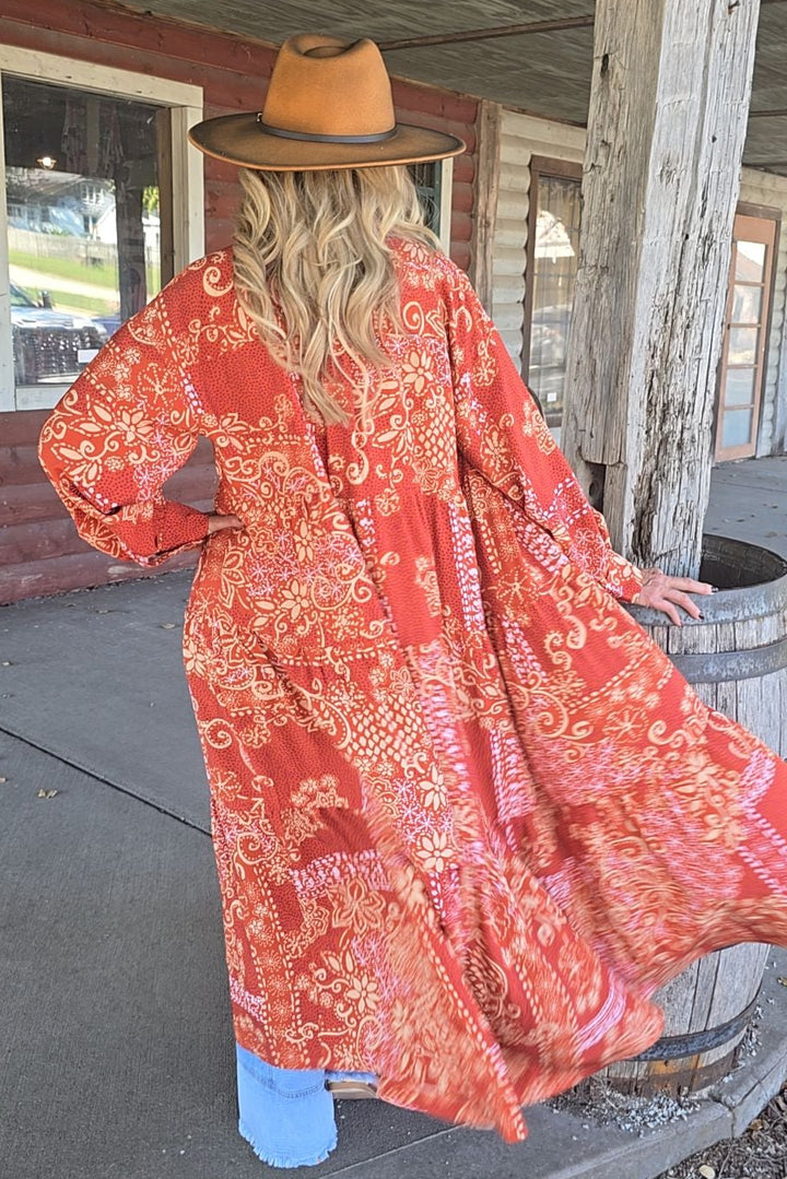Saffron Meadow Maxi Dress/Duster