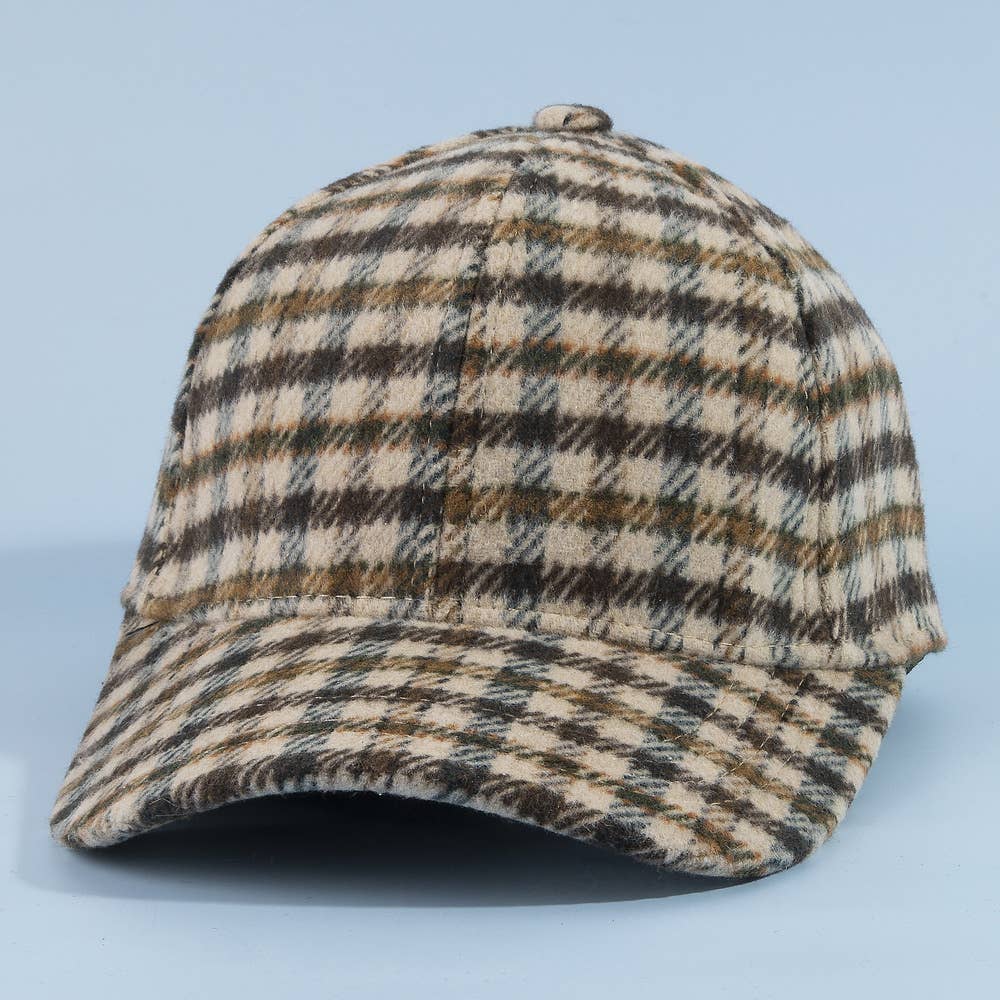 Rust & River Plaid Baseball Cap