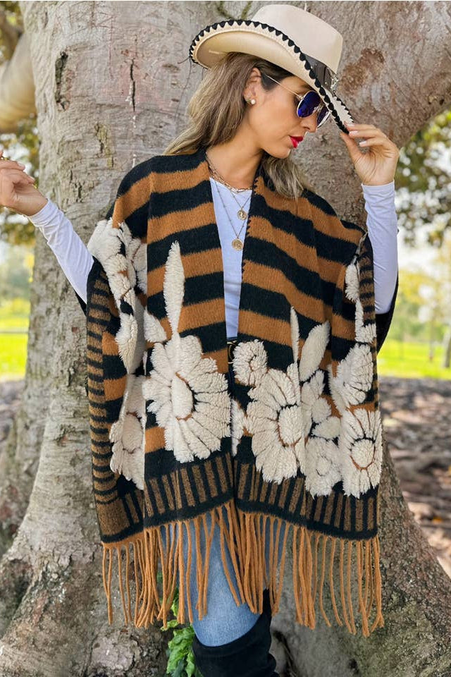 Saddle &amp; Trail Fringe Poncho