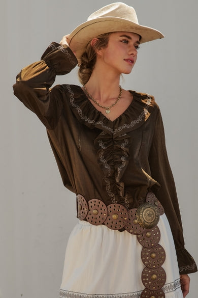 Rodeo Ready Ruffle Blouse