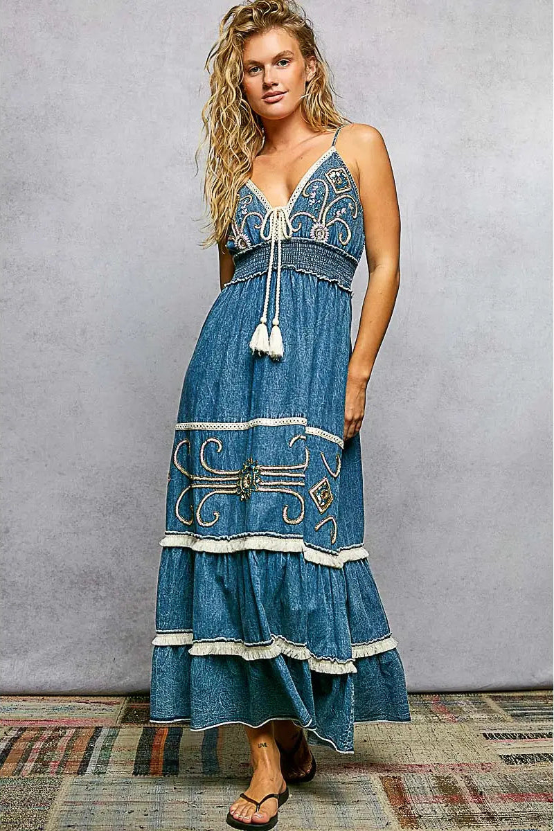 Dazzle Me Denim Dress