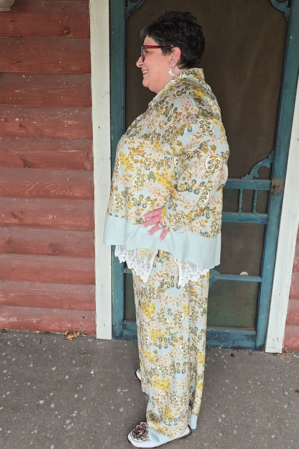 Golden Fern Floral Pants