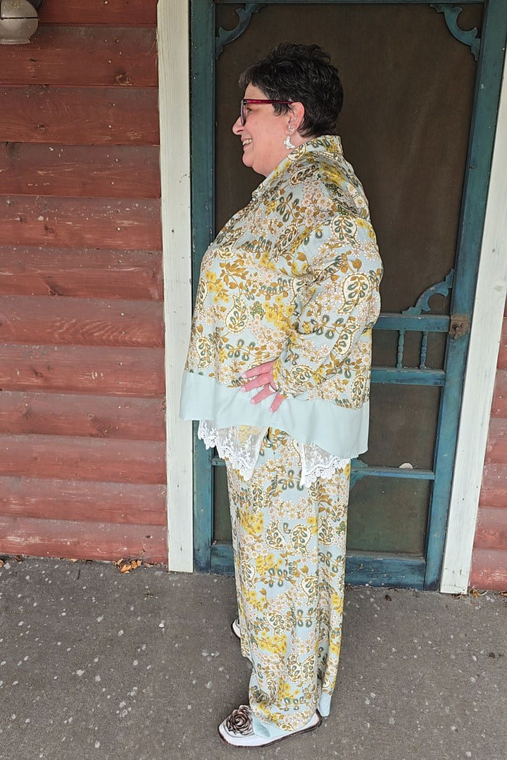 Golden Fern Floral Blouse