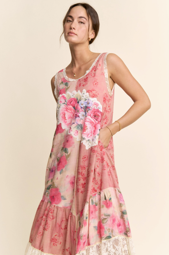 Peony Perfection Lace Dress