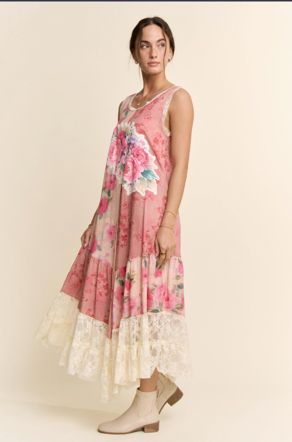 Peony Perfection Lace Dress