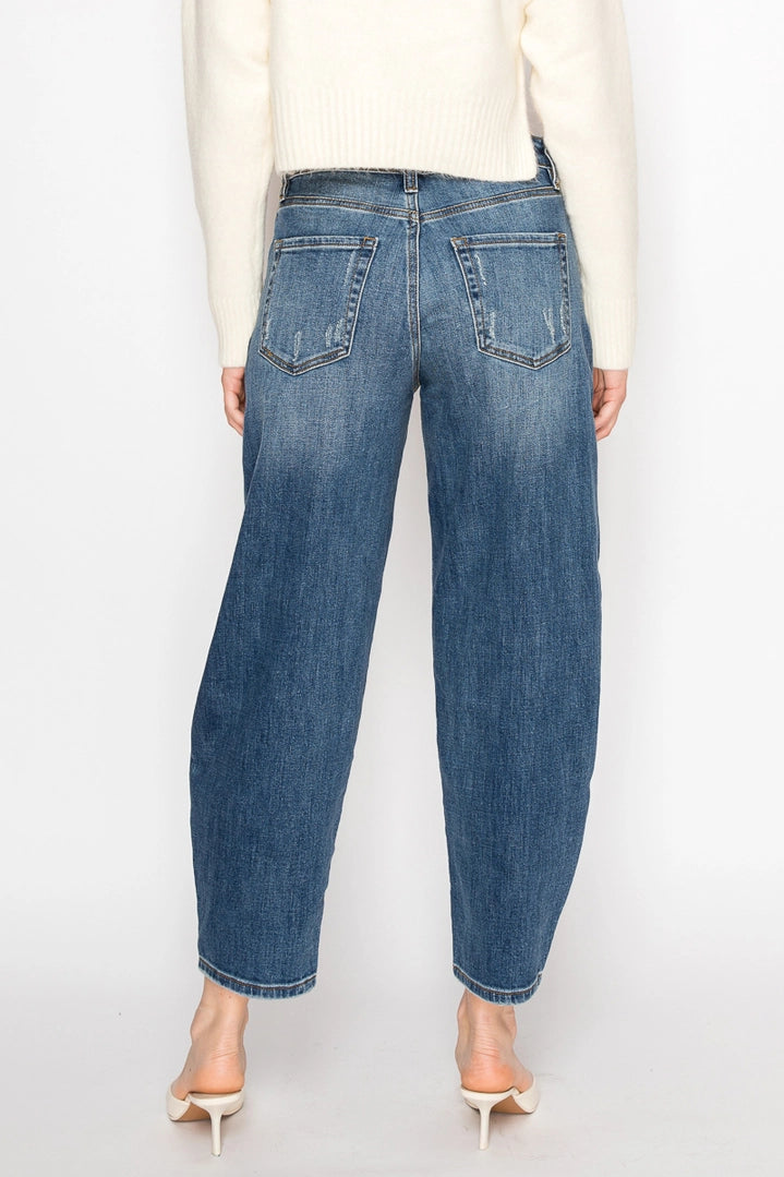 Honey High Rise Barrel Jeans